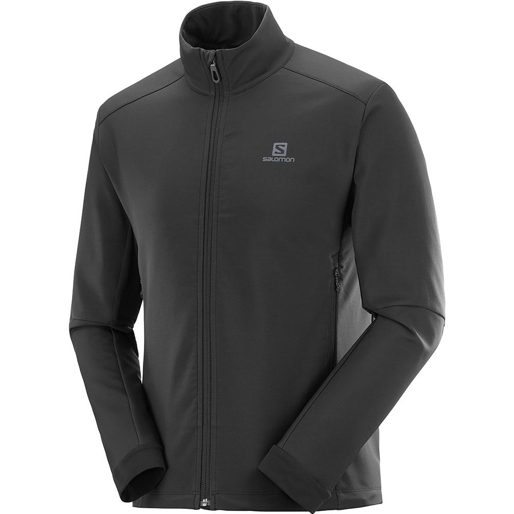 SALOMON AGILE SOFTSHELL JKT M Philippines - Men's Jackets - Black | 718352-RKD